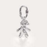 Argent classique - Charm de sac bonhomme en pain d'épice