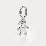 Argent classique - Charm de sac bonhomme en pain d'épice