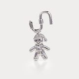 Argent classique - Charm de sac bonhomme en pain d'épice