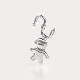 Argent classique - Charm de sac bonhomme en pain d'épice