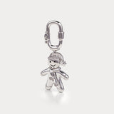 Argent classique - Charm de sac bonhomme en pain d'épice