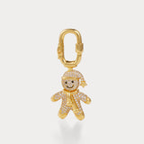 Sparkle Gold—Gingerbread Man Bag Charm
