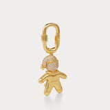 Sparkle Gold—Gingerbread Man Bag Charm