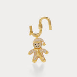 Sparkle Gold—Gingerbread Man Bag Charm