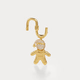 Sparkle Gold—Gingerbread Man Bag Charm