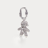 Sparkle Silver—Gingerbread Man Bag Charm