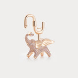 Sparkle Champagne Pink Zircon—Soar Elephant Bag Charm