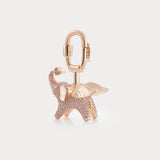 Sparkle Champagne Pink Zircon—Soar Elephant Bag Charm