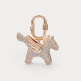 Sparkle Champagne Sea Blue Zircon—Rodeo Pegase Bag Charm