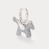 Sparkle Silver Sea Blue Zircon—Rodeo Pegase Bag Charm
