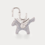 Sparkle Silver Sea Blue Zircon—Rodeo Pegase Bag Charm