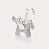 Sparkle Silver Sea Blue Zircon—Rodeo Pegase Bag Charm