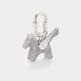 Sparkle Silver Sea Blue Zircon—Rodeo Pegase Bag Charm